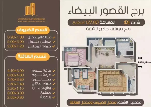 شقق للبيع - نمودج (D)