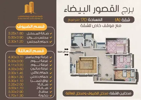 شقق للبيع - نمودج (A)